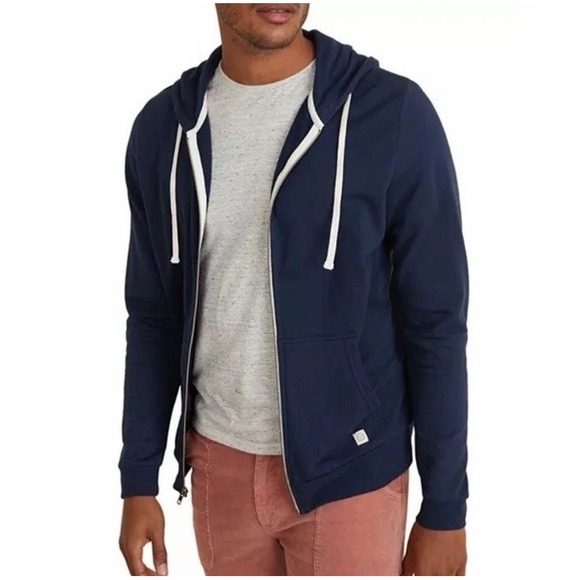 Marine Layer Men's‎ Full Zip Afternoon Hoodie True Navy XL Long Sleeve New NWOT